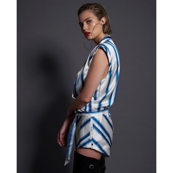 2x 👯‍♀️Host Pick⚡️One Teaspoon Cocktail Stripe Brooklyn Jumpsuit - Picture 3 of 12